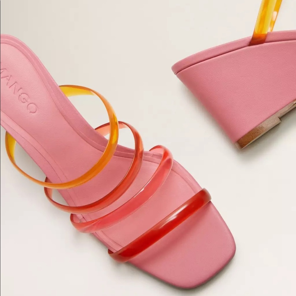 Mango Multicolored Wedge Sandal * BRAND NEW Size 39 / 8.5